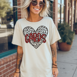 Cards Faux Glitter Heart DTF Print
