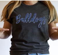 Bulldogs Glitter Effect DTF Print