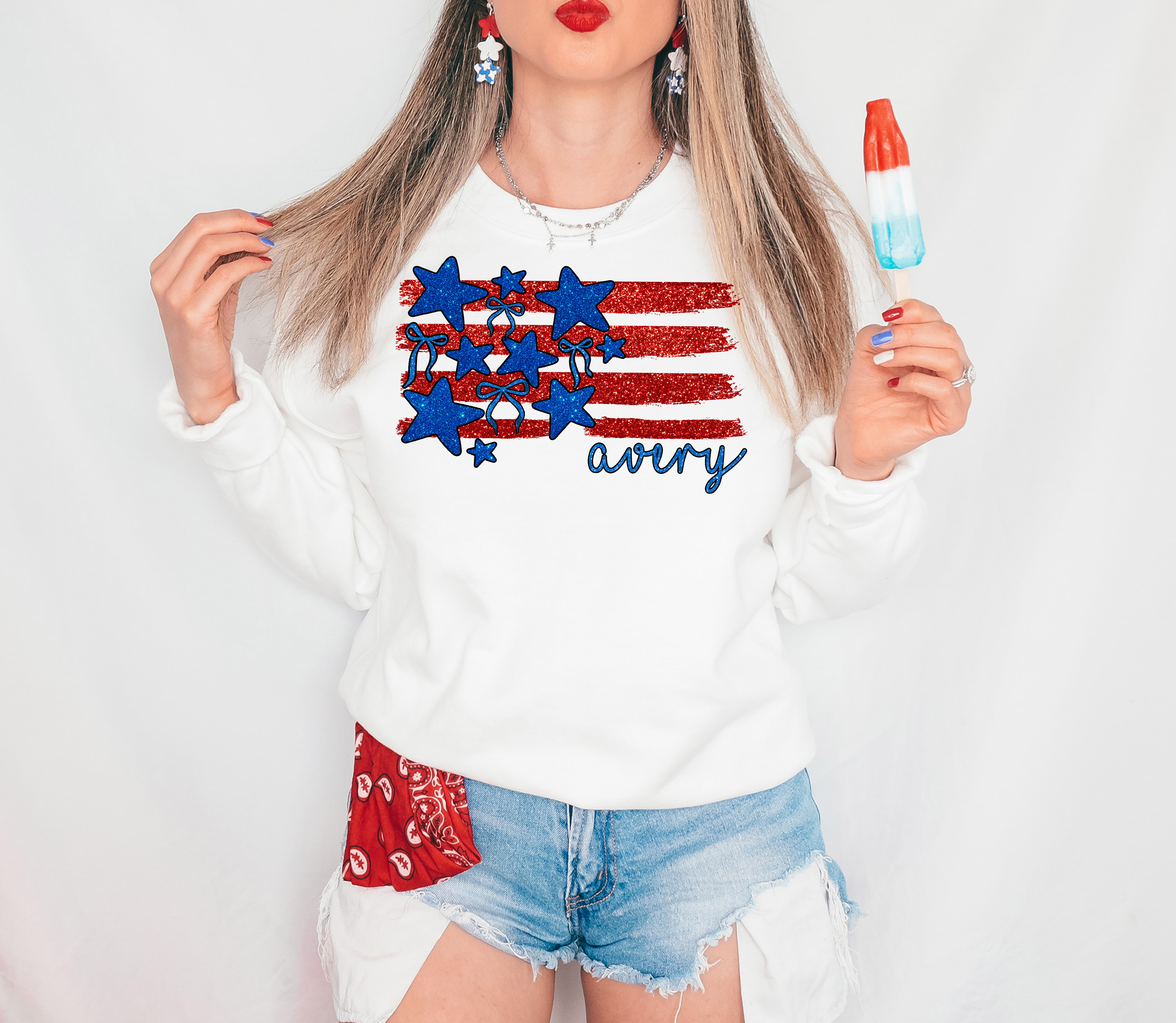 Patriotic Family Flag DTF Print