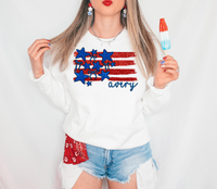 Patriotic Family Flag DTF Print