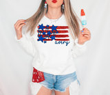 Patriotic Family Flag DTF Print