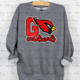Go Cardinals Glitter Effect DTF Print