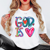 Cheery God Is Love Heart DTF Print