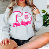 Go Pink Tigers Checker Soccer DTF Print