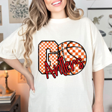 Antlers Go Basketball Checker DTF Print
