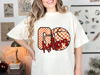 Antlers Go Basketball Checker DTF Print