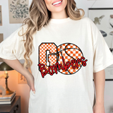 Bombers Go Basketball Checker DTF Print