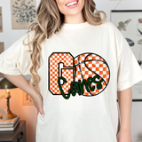 Canes Go Basketball Checker DTF Print