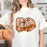 Cougars Go Basketball Checker DTF Print