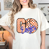 Eagles Go Basketball Checker DTF Print