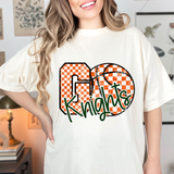 Knights Go Basketball Checker DTF Print