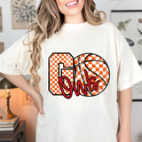 Owls Go Basketball Checker DTF Print