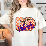 Patriots Go Basketball Checker DTF Print
