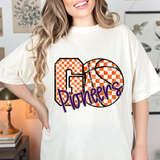 Pioneers Go Basketball Checker DTF Print