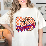 Pioneers Go Basketball Checker DTF Print