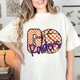 Raiders Go Basketball Checker DTF Print