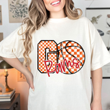 Rams Go Basketball Checker DTF Print
