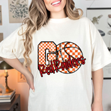 Red Raiders Go Basketball Checker DTF Print