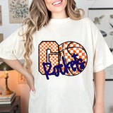 Rockets Go Basketball Checker DTF Print
