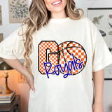 Royals Go Basketball Checker DTF Print
