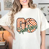 Spartans Go Basketball Checker DTF Print