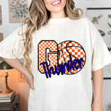 Thunder Go Basketball Checker DTF Print