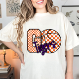 Tigers Go Basketball Checker DTF Print