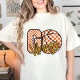 Vikings Go Basketball Checker DTF Print