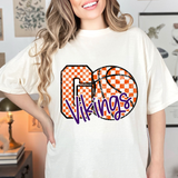 Vikings Go Basketball Checker DTF Print