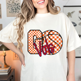 Vols Go Basketball Checker DTF Print