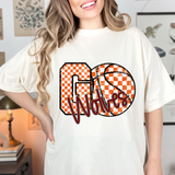 Wolves Go Basketball Checker DTF Print