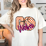 Wolves Go Basketball Checker DTF Print