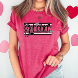 Gran Black and White Hearts DTF Print