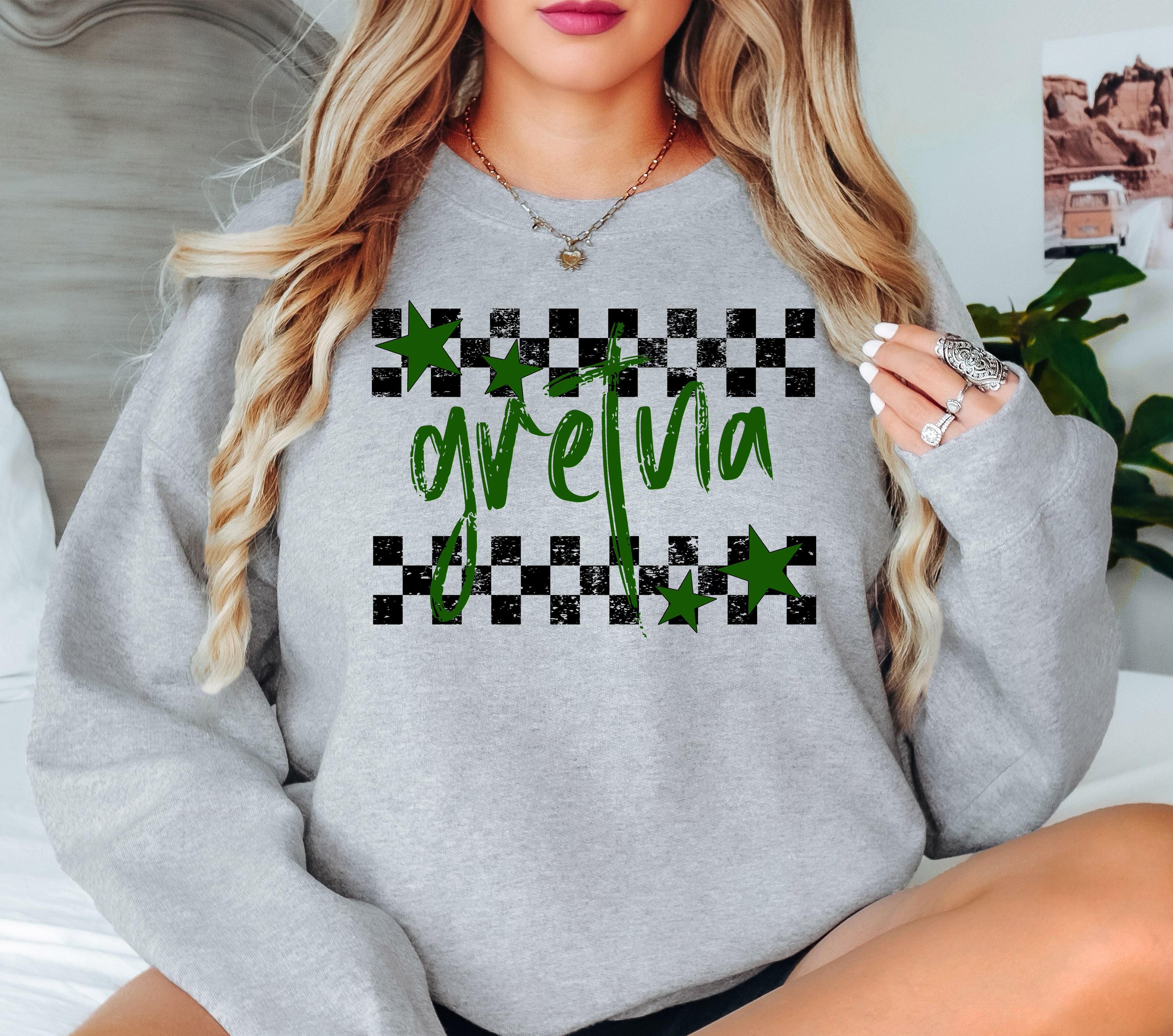 Gretna Checker Star DTF Print