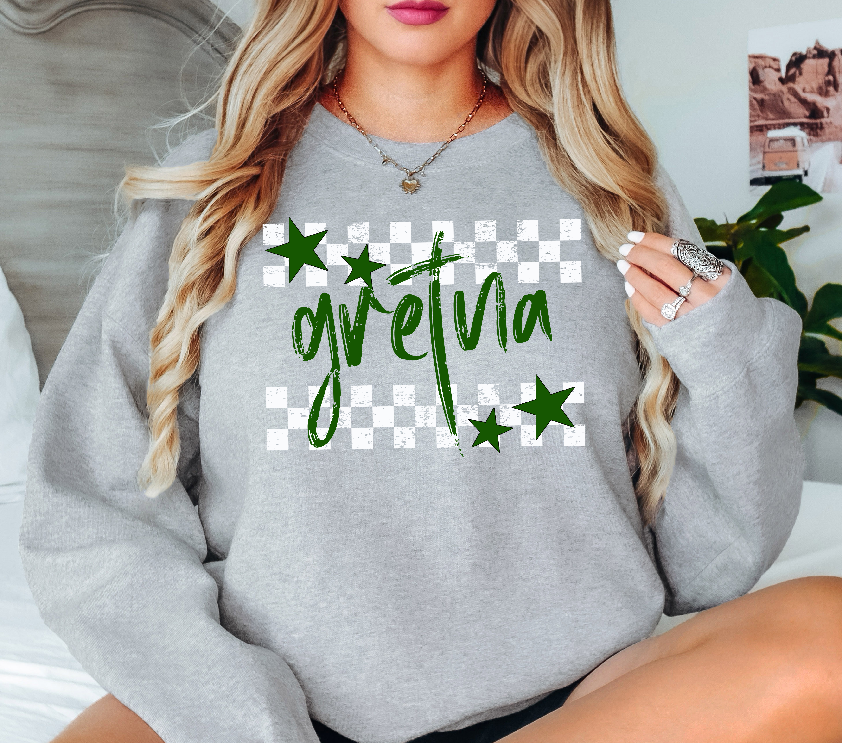 Gretna Checker Star DTF Print