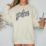 Gretna Crackle Cursive Teams DTF Print