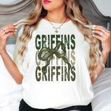 Griffins Matching Stacked Camo Greens DTF Print