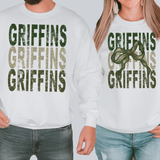 Griffins Matching Stacked Camo Greens DTF Print