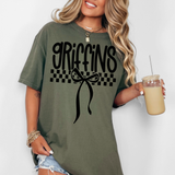 Griffins Simple Bow Checker DTF Print