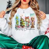 Merry Christmas Grinch Brush Strokes DTF Print