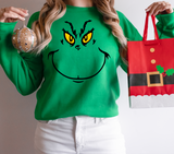 Grinch Face DTF Print