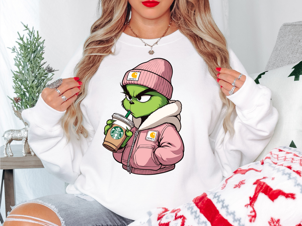 Grinch Girl DTF Print