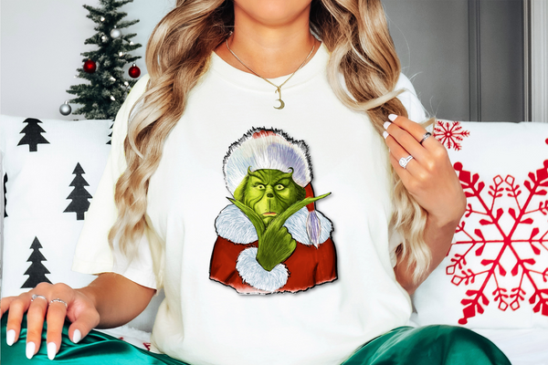 Grinch Face DTF Print