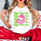 Grinch Pink DTF Print