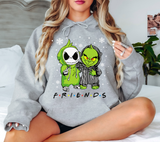 Grinch Skellington Friends DTF Print