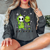 Grinch Skellington Friends DTF Print
