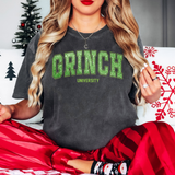 Grinch University Glitter Effect DTF Print