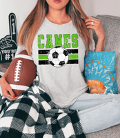 Canes Soccer Grunge DTF Print