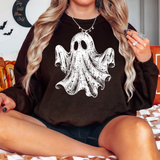 Grunge Halloween Ghost Screen Print Transfer