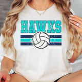 Grunge  Hawks Volleyball DTF Print